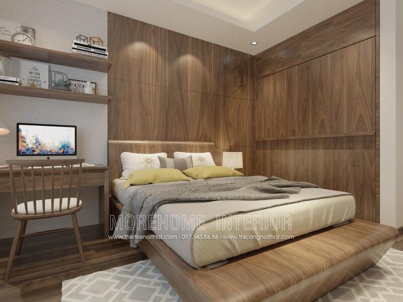 Mẫu tủ quần áo gỗ óc chó đẹp và hiện đại mang đến giá trị cao cho nhà biệt thự.